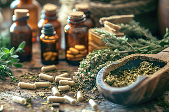 a collection of natural medicines
